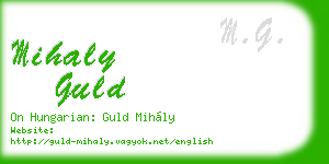 mihaly guld business card