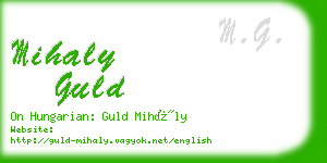 mihaly guld business card